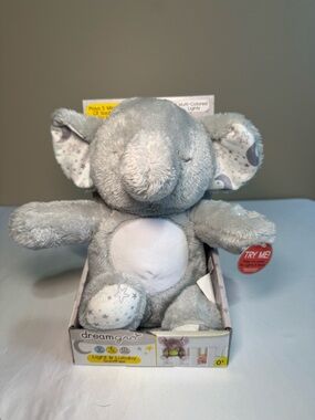 Dreamgro Soft Gray Elephant Plush Nightlight Soother